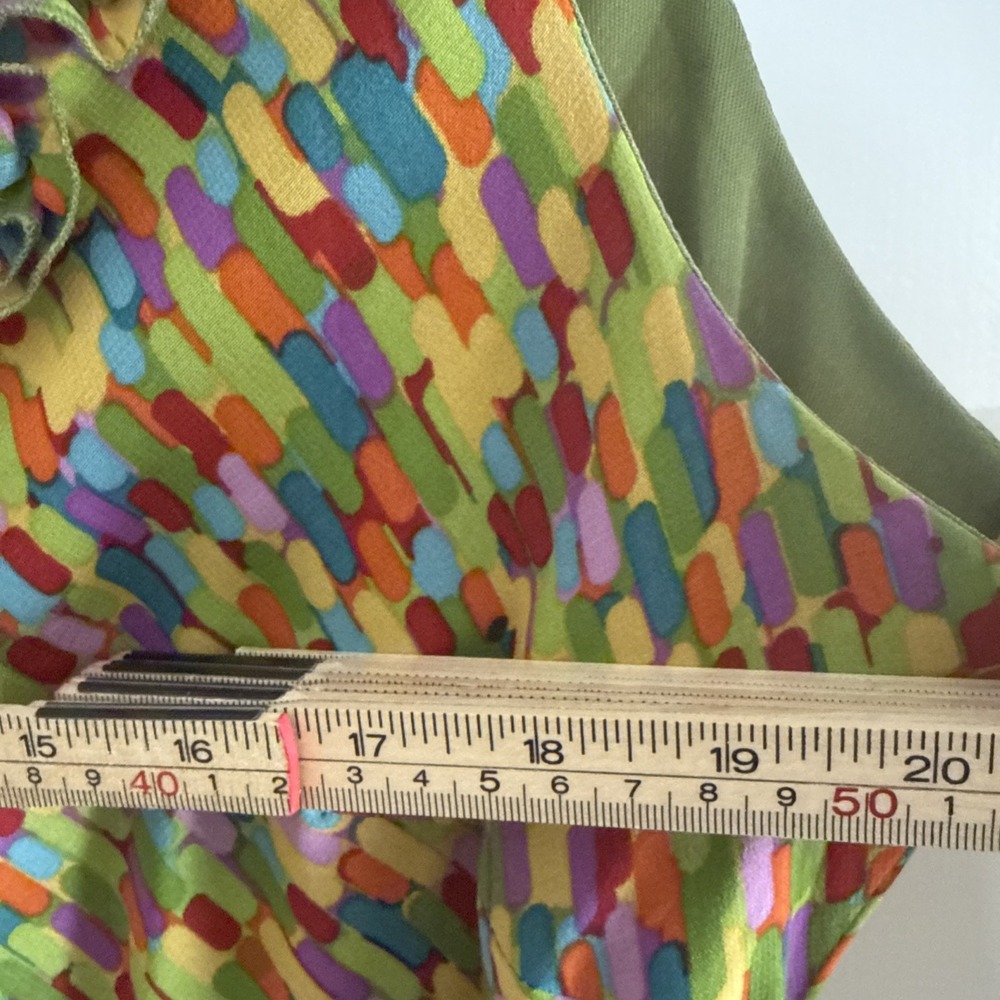 Signature by Robbie Bee Sleeveless Midi Dress 18 Multi Color Ruffle Excellent - Picture 10 of 16